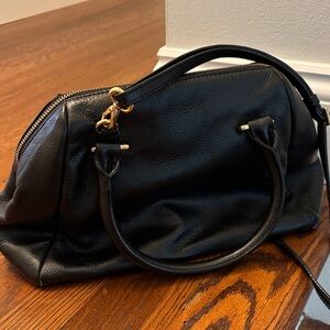 Banana Republic Black Genuine Leather Shoulder Bag